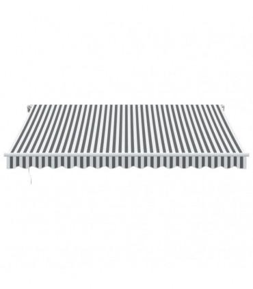 vidaXL Automatic Retractable Awning Anthracite&White 400x300 cm