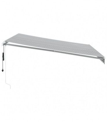 vidaXL Automatic Retractable Awning Anthracite&White 400x300 cm