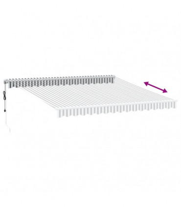 vidaXL Automatic Retractable Awning Anthracite&White 400x300 cm