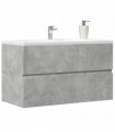 vidaXL Bathroom Hanging Cabinet Concrete Grey 80x38.5x45 cm Engineered Wood