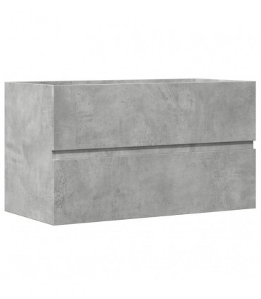 vidaXL Bathroom Hanging Cabinet Concrete Grey 80x38.5x45 cm Engineered Wood