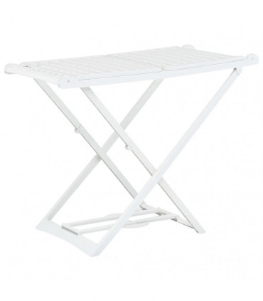 vidaXL Folding Clothes Dry Rack White Plastic