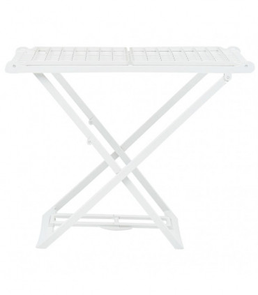 vidaXL Folding Clothes Dry Rack White Plastic