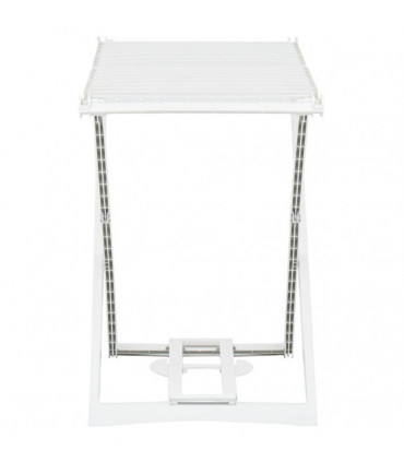 vidaXL Folding Clothes Dry Rack White Plastic