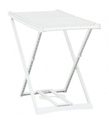 vidaXL Folding Clothes Dry Rack White Plastic