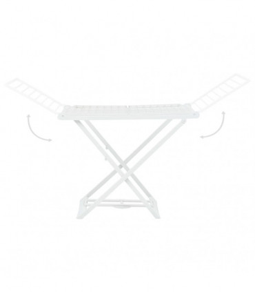 vidaXL Folding Clothes Dry Rack White Plastic