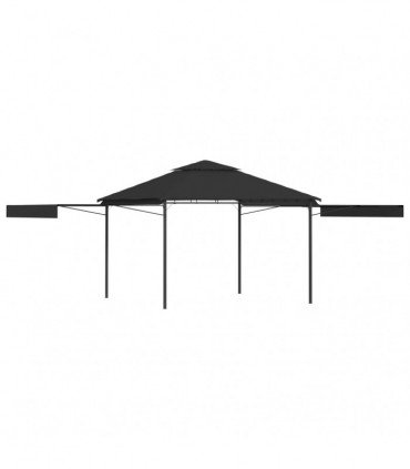 vidaXL Gazebo with Double Extending Roofs 3x3x2.75 m Anthracite 180g/m²