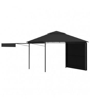vidaXL Gazebo with Double Extending Roofs 3x3x2.75 m Anthracite 180g/m²