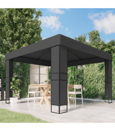 vidaXL Gazebo with Double Roof 3x3 m Anthracite