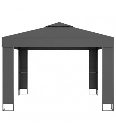 vidaXL Gazebo with Double Roof 3x3 m Anthracite