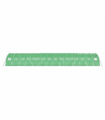 vidaXL Greenhouse with Steel Frame Green 56 m² 14x4x2 m