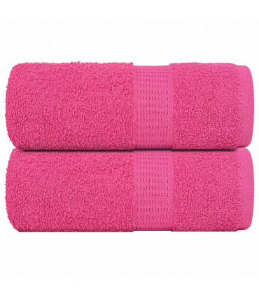 vidaXL Guest Towels 2 pcs Pink 30x50 cm 360 gsm 100% Cotton