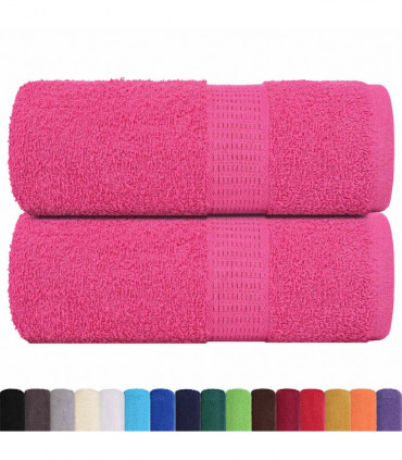 vidaXL Guest Towels 2 pcs Pink 30x50 cm 360 gsm 100% Cotton