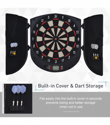 Electronic Dartboard Set 26 Games and 185 Variations with 6 Darts