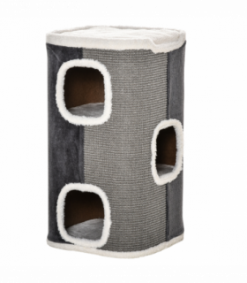 Cat Barrel Kitten Tree Tower Sisal Scratching Furniture Climbing Frame