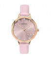 Sekonda Ladies Pink Bling Dial Leather Watch 2650