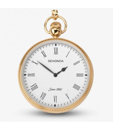 Sekonda Classic Gold Plated & Brass Chain Pocket Watch 1793