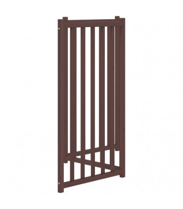 vidaXL Dog Gate Foldable 3 Panels Brown Oak 150 cm Solid Wood Fir