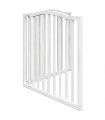 vidaXL Dog Gate Foldable 2 Panels White 160 cm Poplar Wood
