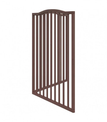 vidaXL Dog Gate Foldable 2 Panels Brown Oak 160 cm Poplar Wood