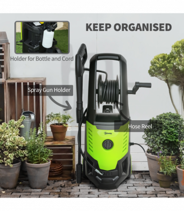 Outsunny 2200W Power Washer 170 Bar Pressure with Adjustable Nozzle