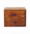 Artisan Furniture Solid Wood Solis 2-Drawer Chestnut Wall Mounted Nightstand