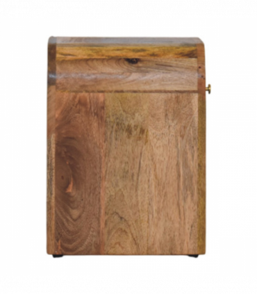 Artisan Furniture Solid Wood Mini Darcy Oak-ish Nightstand with Curved Edges