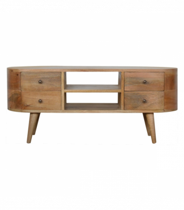 Artisan Furniture Solid Wood Rounded Entertainment Unit