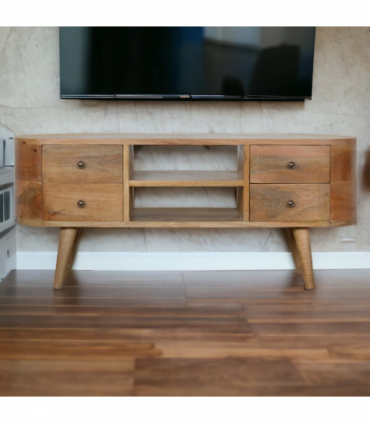 Artisan Furniture Solid Wood Rounded Entertainment Unit
