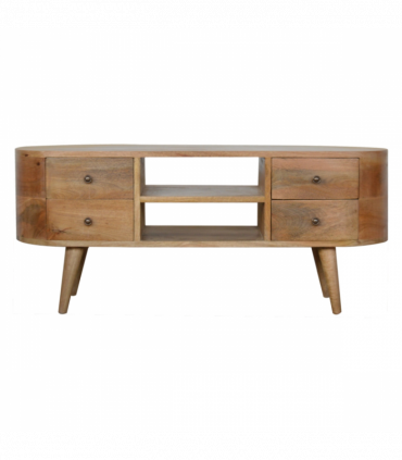 Artisan Furniture Solid Wood Rounded Entertainment Unit