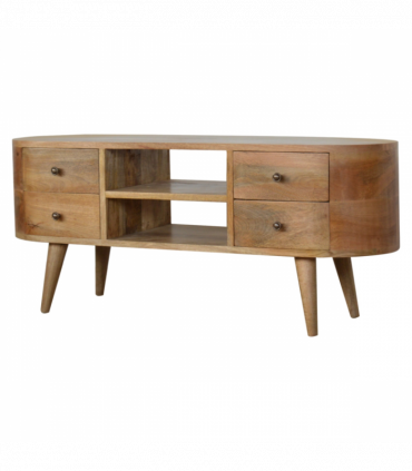 Artisan Furniture Solid Wood Rounded Entertainment Unit