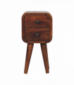 Artisan Furniture Solid Wood Extra Mini Curved Chestnut Bedside