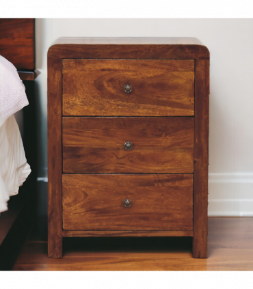 Artisan Furniture Solid Wood Aspen 3 Drawer Bedside