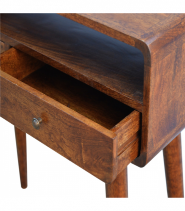 Artisan Furniture Solid Wood Curved Chestnut Console Table