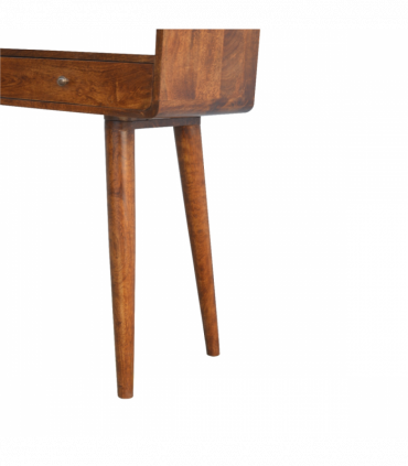 Artisan Furniture Solid Wood Curved Chestnut Console Table