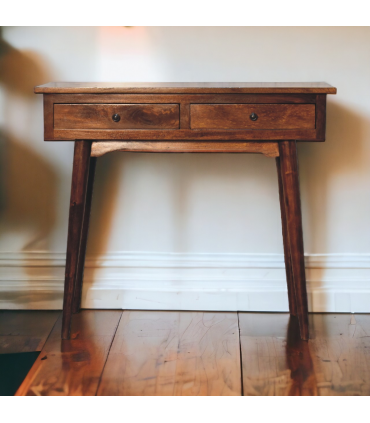 Artisan Furniture Solid Wood Chestnut Hallway 2 Drawer Console Table