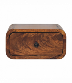 Artisan Furniture Solid Wood Avora Mini Wall-Mounted Chestnut 1 Drawer Nightstand