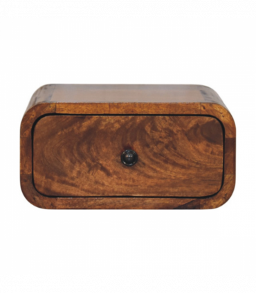 Artisan Furniture Solid Wood Avora Mini Wall-Mounted Chestnut 1 Drawer Nightstand