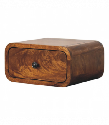 Artisan Furniture Solid Wood Avora Mini Wall-Mounted Chestnut 1 Drawer Nightstand