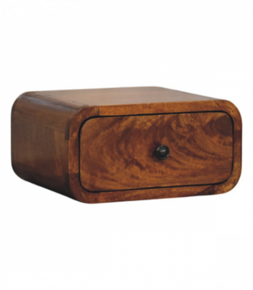 Artisan Furniture Solid Wood Avora Mini Wall-Mounted Chestnut 1 Drawer Nightstand