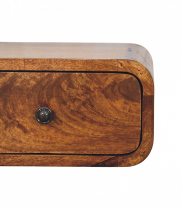 Artisan Furniture Solid Wood Avora Mini Wall-Mounted Chestnut 1 Drawer Nightstand