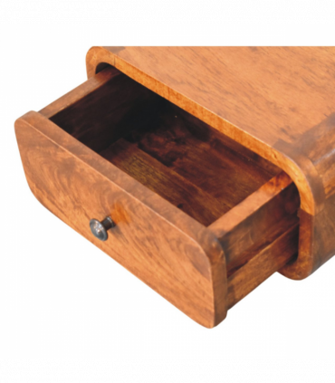 Artisan Furniture Solid Wood Avora Mini Wall-Mounted Chestnut 1 Drawer Nightstand