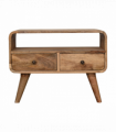 Artisan Furniture Solid Wood Mini Curved Oak-ish Media Unit