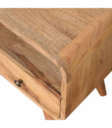 Artisan Furniture Solid Wood Mini Curved Oak-ish Media Unit