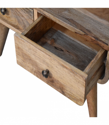 Artisan Furniture Solid Wood Mini Curved Oak-ish Media Unit