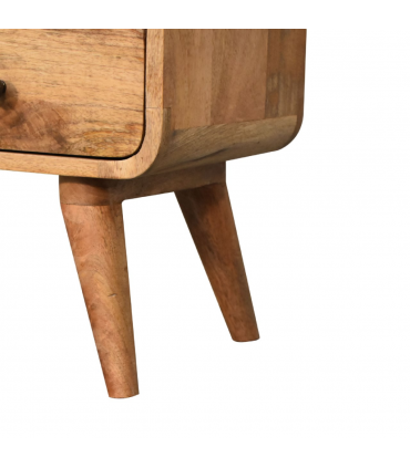 Artisan Furniture Solid Wood Mini Curved Oak-ish Media Unit