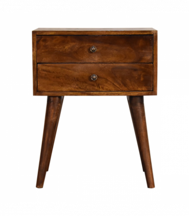 Artisan Furniture Solid Wood Chestnut Modern Solid Wood Bedside