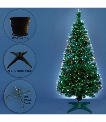 5FT (150CM) FIBRE OPTIC GREEN TREE