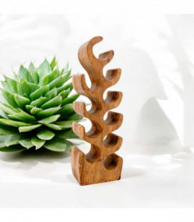 10 BOTTLE HAND CARVED WINE RACK