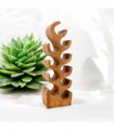 10 BOTTLE HAND CARVED WINE RACK